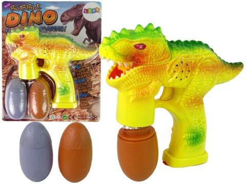 Bańki Mydlane Dinozaur Płyn Do Baniek Jajko Żółte LEAN Toys Bańki Mydlane Dinozaur Płyn Do Baniek Jajko Żółte LEAN Toys