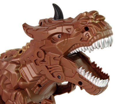 Dinozaur Zdalnie Sterowany Zieje Para Wodna Projektor Brązowy LEAN Toys Dinozaur Zdalnie Sterowany Zieje Para Wodna Projektor Brązowy LEAN Toys
