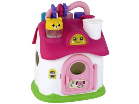 Domek Sorter Interaktywny Różowy Puzzle Edukacyjny LEAN Toys Domek Sorter Interaktywny Różowy Puzzle Edukacyjny LEAN Toys