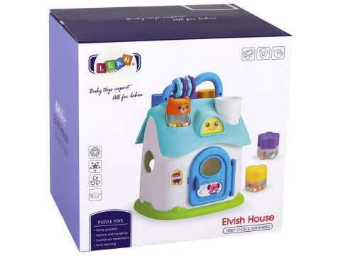 Domek Sorter Interaktywny Różowy Puzzle Edukacyjny LEAN Toys Domek Sorter Interaktywny Różowy Puzzle Edukacyjny LEAN Toys