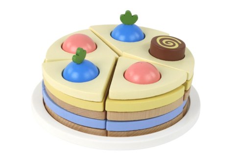 Drewniane Ciasto Tort Kawałki 8 ele. LEAN Toys Drewniane Ciasto Tort Kawałki 8 ele. LEAN Toys
