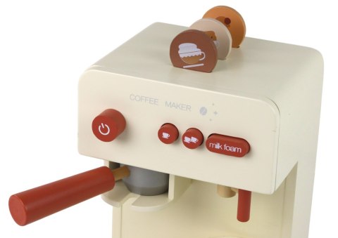Drewniany Ekspres Do Kawy Zabawka Filiżanka LEAN Toys Drewniany Ekspres Do Kawy Zabawka Filiżanka LEAN Toys
