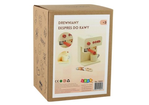 Drewniany Ekspres Do Kawy Zabawka Filiżanka LEAN Toys Drewniany Ekspres Do Kawy Zabawka Filiżanka LEAN Toys
