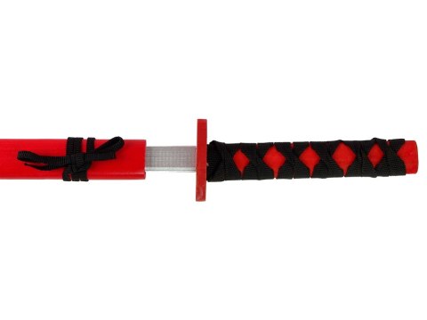 Drewniany Miecz Czerwony Rekwizyt Dla Rycerza 73 cm LEAN TOYS Drewniany Miecz Czerwony Rekwizyt Dla Rycerza 73 cm LEAN TOYS