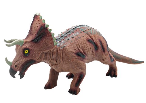 Duża Figurka Dinozaur Triceratops Dźwięk 36 cm Brązowy LEAN Toys Duża Figurka Dinozaur Triceratops Dźwięk 36 cm Brązowy LEAN Toys