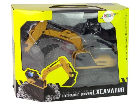 Duża Zdalnie Sterowana Koparka Gąsienicowa Żółta LEAN Toys Duża Zdalnie Sterowana Koparka Gąsienicowa Żółta LEAN Toys