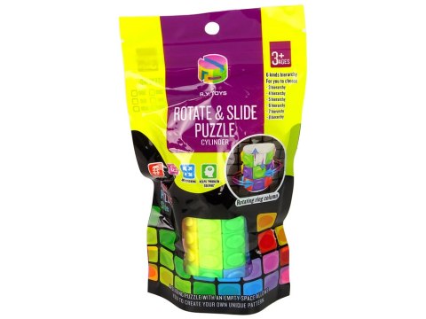 Gra Logiczna Układanka Łamigłówka Walec Obrotowy Kolorowy LEAN TOYS Gra Logiczna Układanka Łamigłówka Walec Obrotowy Kolorowy LEAN TOYS