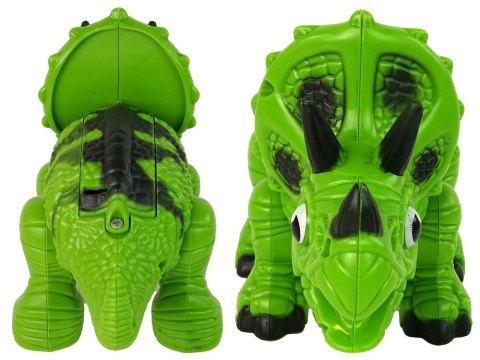 Interaktywny Dinozaur Triceratops Para Wodna Dźwięk Zielony LEAN Toys Interaktywny Dinozaur Triceratops Para Wodna Dźwięk Zielony LEAN Toys