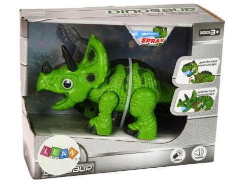 Interaktywny Dinozaur Triceratops Para Wodna Dźwięk Zielony LEAN Toys Interaktywny Dinozaur Triceratops Para Wodna Dźwięk Zielony LEAN Toys