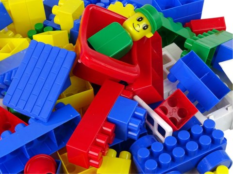 Kolorowe Klocki Konstrukcyjne K2 Duże 130 Elementów HEMAR Kolorowe Klocki Konstrukcyjne K2 Duże 130 Elementów HEMAR