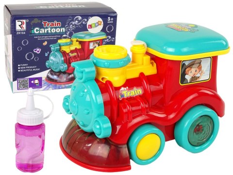 Lokomotywa na Bańki Mydlane Jeździ Światło Dźwięki Czerwona LEAN Toys Lokomotywa na Bańki Mydlane Jeździ Światło Dźwięki Czerwona LEAN Toys