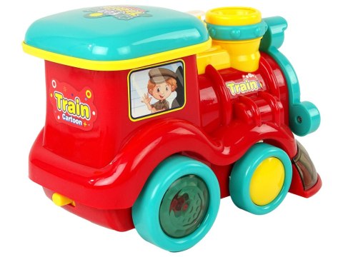 Lokomotywa na Bańki Mydlane Jeździ Światło Dźwięki Czerwona LEAN Toys Lokomotywa na Bańki Mydlane Jeździ Światło Dźwięki Czerwona LEAN Toys