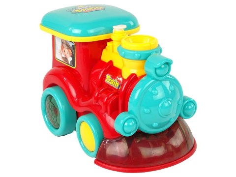 Lokomotywa na Bańki Mydlane Jeździ Światło Dźwięki Czerwona LEAN Toys Lokomotywa na Bańki Mydlane Jeździ Światło Dźwięki Czerwona LEAN Toys