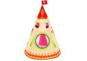 Namiot Tipi Dla Dzieci Styl Indiański Ogród Kremowy 160 cm x 105 cm LEAN Toys