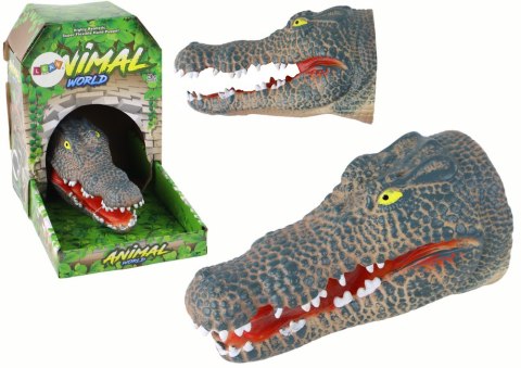 Pacynka na Rękę Krokodyl Zwierzątko Szary LEAN Toys Pacynka na Rękę Krokodyl Zwierzątko Szary LEAN Toys