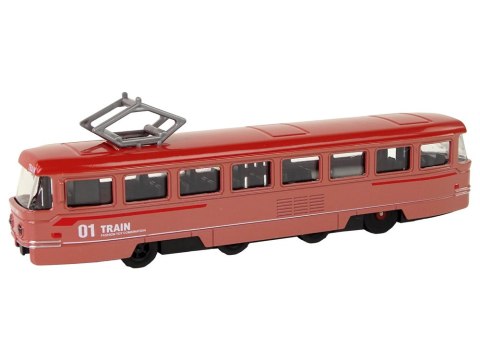 Pociąg Napęd Frykcyjny Dźwięki Metalowy Czerwony LEAN Toys Pociąg Napęd Frykcyjny Dźwięki Metalowy Czerwony LEAN Toys