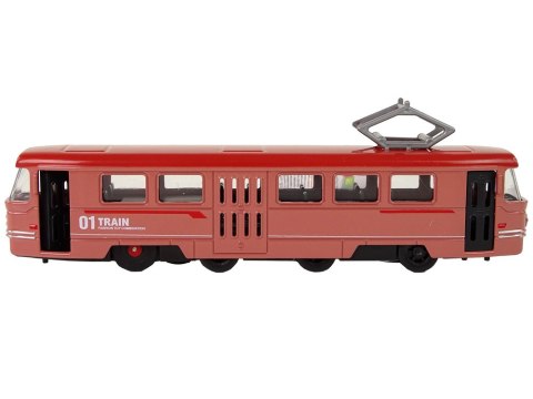 Pociąg Napęd Frykcyjny Dźwięki Metalowy Czerwony LEAN Toys Pociąg Napęd Frykcyjny Dźwięki Metalowy Czerwony LEAN Toys