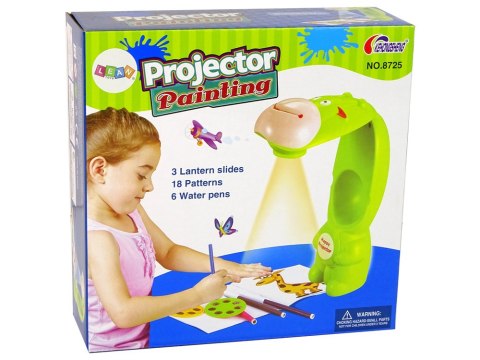 Projektor Do Rysowania Rzutnik Krówka Pisaki Zielony LEAN Toys Projektor Do Rysowania Rzutnik Krówka Pisaki Zielony LEAN Toys