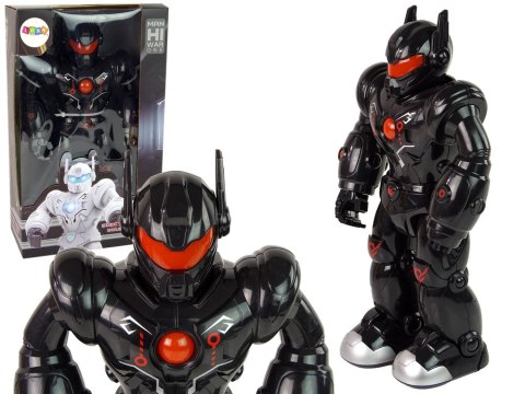 Robot Interaktywny Chodzi Dźwięk Świeci Czarny LEAN Toys Robot Interaktywny Chodzi Dźwięk Świeci Czarny LEAN Toys