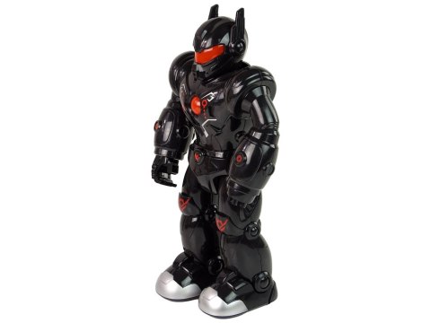 Robot Interaktywny Chodzi Dźwięk Świeci Czarny LEAN Toys Robot Interaktywny Chodzi Dźwięk Świeci Czarny LEAN Toys