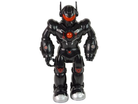 Robot Interaktywny Chodzi Dźwięk Świeci Czarny LEAN Toys Robot Interaktywny Chodzi Dźwięk Świeci Czarny LEAN Toys