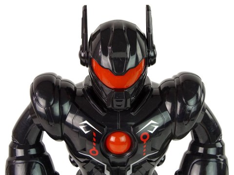 Robot Interaktywny Chodzi Dźwięk Świeci Czarny LEAN Toys Robot Interaktywny Chodzi Dźwięk Świeci Czarny LEAN Toys