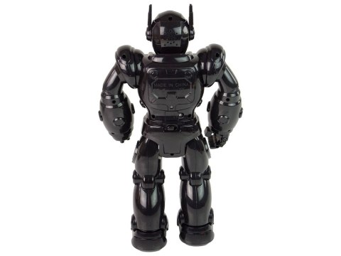 Robot Interaktywny Chodzi Dźwięk Świeci Czarny LEAN Toys Robot Interaktywny Chodzi Dźwięk Świeci Czarny LEAN Toys