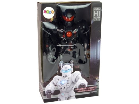 Robot Interaktywny Chodzi Dźwięk Świeci Czarny LEAN Toys Robot Interaktywny Chodzi Dźwięk Świeci Czarny LEAN Toys