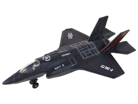 Samolot Napęd Frykcyjny Światła Dźwięki 1:72 Czarny LEAN Toys Samolot Napęd Frykcyjny Światła Dźwięki 1:72 Czarny LEAN Toys