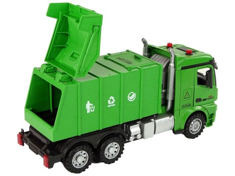 Śmieciarka Zdalnie Sterowana Zielona Pilot 2,4G Światła Dźwięk LEAN Toys Śmieciarka Zdalnie Sterowana Zielona Pilot 2,4G Światła Dźwięk LEAN Toys