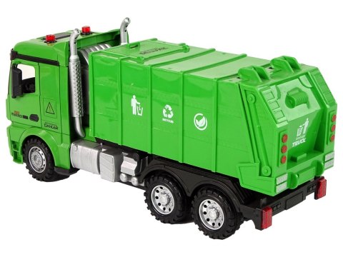 Śmieciarka Zdalnie Sterowana Zielona Pilot 2,4G Światła Dźwięk LEAN Toys Śmieciarka Zdalnie Sterowana Zielona Pilot 2,4G Światła Dźwięk LEAN Toys