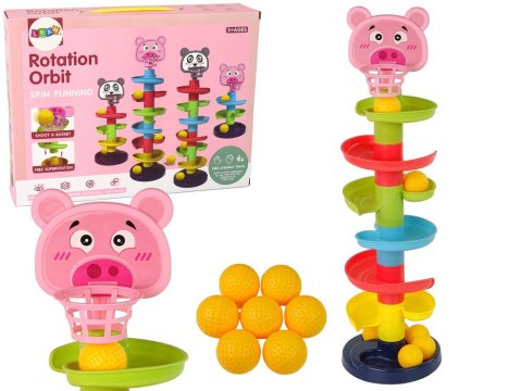 Sorter Edukacyjna Zjeżdżalnia Piłeczek 6 Poziomów Świnka Kosz LEAN Toys Sorter Edukacyjna Zjeżdżalnia Piłeczek 6 Poziomów Świnka Kosz LEAN Toys
