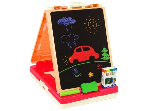 Tablica 3w1 Dwustronna Stolik Do Gier Chińczyk Różowy LEAN Toys Tablica 3w1 Dwustronna Stolik Do Gier Chińczyk Różowy LEAN Toys