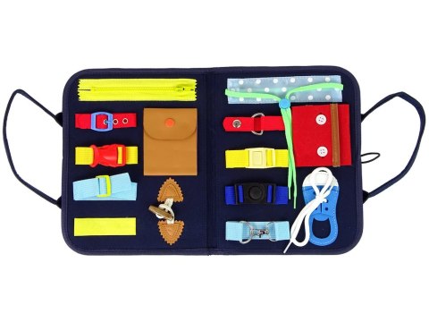 Walizka Tablica Manipulacyjna Sensoryczna Dla Malucha LEAN Toys Walizka Tablica Manipulacyjna Sensoryczna Dla Malucha LEAN Toys