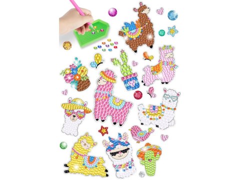 Zestaw Naklejek Haft Diamentowy Lamy Zwierzęta Mozaika LEAN Toys Zestaw Naklejek Haft Diamentowy Lamy Zwierzęta Mozaika LEAN Toys
