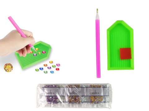 Zestaw Naklejek Haft Diamentowy Zwierzęta Ogród Tęcza Mozaika LEAN Toys Zestaw Naklejek Haft Diamentowy Zwierzęta Ogród Tęcza Mozaika LEAN Toys