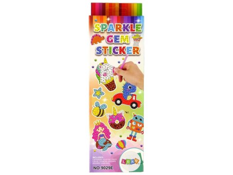 Zestaw Naklejek Haft Diamentowy Zwierzęta Ogród Tęcza Mozaika LEAN Toys Zestaw Naklejek Haft Diamentowy Zwierzęta Ogród Tęcza Mozaika LEAN Toys