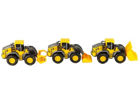Zestaw Pojazdów Budowlanych 3 Modele Żółte LEAN Toys Zestaw Pojazdów Budowlanych 3 Modele Żółte LEAN Toys