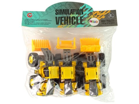Zestaw Pojazdów Budowlanych 3 Modele Żółte LEAN Toys Zestaw Pojazdów Budowlanych 3 Modele Żółte LEAN Toys