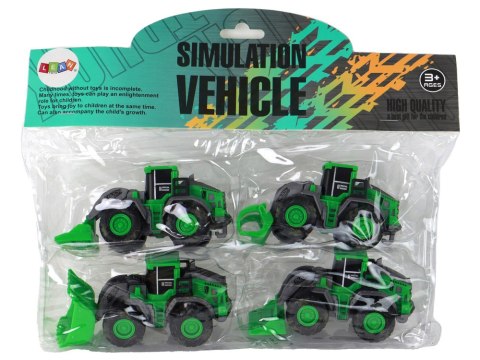 Zestaw Pojazdów Farmerskich Zielone Traktory 4 Ele LEAN Toys Zestaw Pojazdów Farmerskich Zielone Traktory 4 Ele LEAN Toys