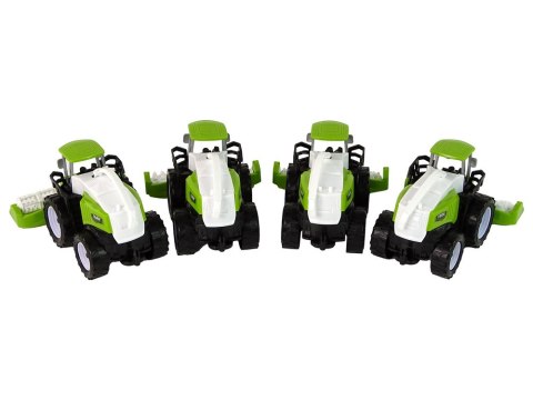 Zestaw Pojazdów Farmerskich Zielone Traktory 4 Ele LEAN Toys Zestaw Pojazdów Farmerskich Zielone Traktory 4 Ele LEAN Toys