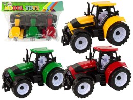 Zestaw Traktorów Rolniczych Farma 3 Sztuki Kolorowe LEAN Toys