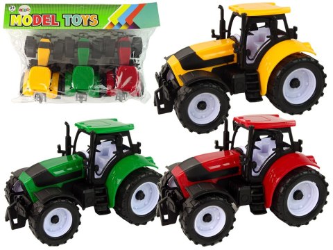 Zestaw Traktorów Rolniczych Farma 3 Sztuki Kolorowe LEAN Toys Zestaw Traktorów Rolniczych Farma 3 Sztuki Kolorowe LEAN Toys