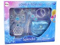 Zestaw dla Małej Księżniczki Korona Bal Karnawałowy Niebieski Akcesoria LEAN Toys