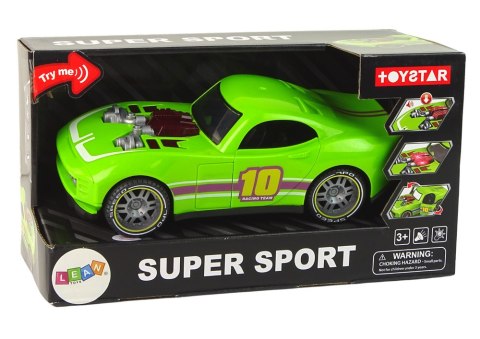 Auto 1:14 Samochód Zielony Sportowy Dźwięk Światła Pojazd LEAN Toys Auto 1:14 Samochód Zielony Sportowy Dźwięk Światła Pojazd LEAN Toys