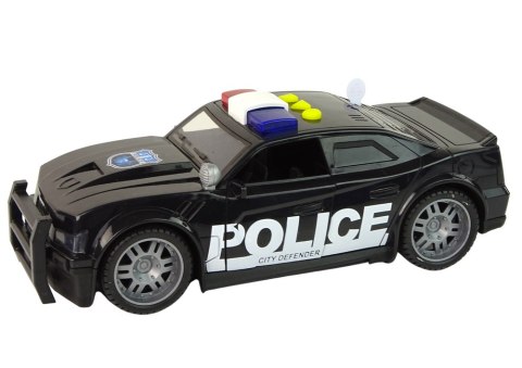 Auto Policja 1:14 Światła Dźwięki Czarne LEAN Toys Auto Policja 1:14 Światła Dźwięki Czarne LEAN Toys