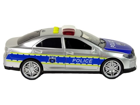 Auto Policyjne 1:14 Napęd Frykcyjny Dźwięki Światło Srebrne LEAN Toys Auto Policyjne 1:14 Napęd Frykcyjny Dźwięki Światło Srebrne LEAN Toys