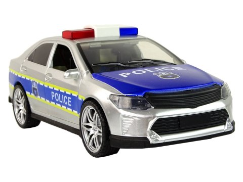 Auto Policyjne 1:14 Napęd Frykcyjny Dźwięki Światło Srebrne LEAN Toys Auto Policyjne 1:14 Napęd Frykcyjny Dźwięki Światło Srebrne LEAN Toys