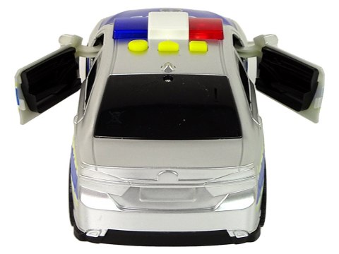 Auto Policyjne 1:14 Napęd Frykcyjny Dźwięki Światło Srebrne LEAN Toys Auto Policyjne 1:14 Napęd Frykcyjny Dźwięki Światło Srebrne LEAN Toys