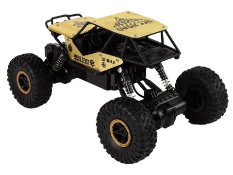 Auto RC Wysokie Koła 1:18 Plastikowe Czarne Złote LEAN Toys Auto RC Wysokie Koła 1:18 Plastikowe Czarne Złote LEAN Toys